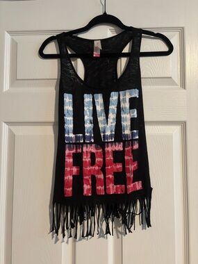 No Boundaries Black Tank Top with Pink Size Tag